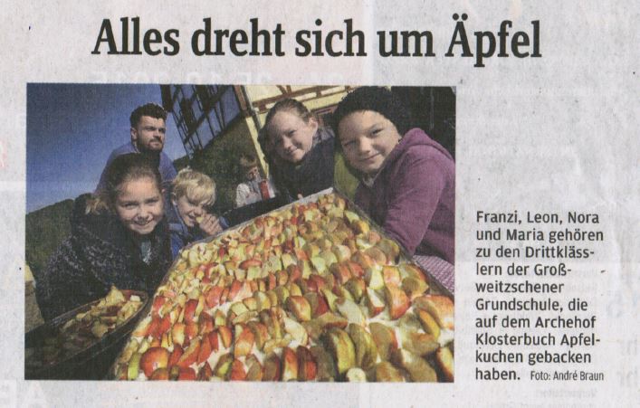 Presseartikel "Alles dreht sich um Äpfel" Presseartikel "Alles dreht sich um Äpfel"